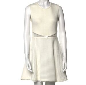 Sandro Paris Women's Sleeveless Mini Off White Casual Classic Mini Dress Size M